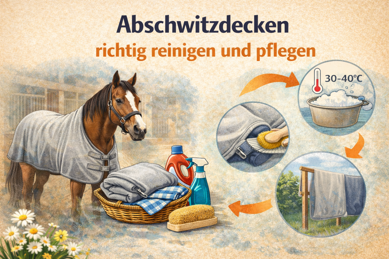 Abschwitzdecken richtig reinigen und pflegen