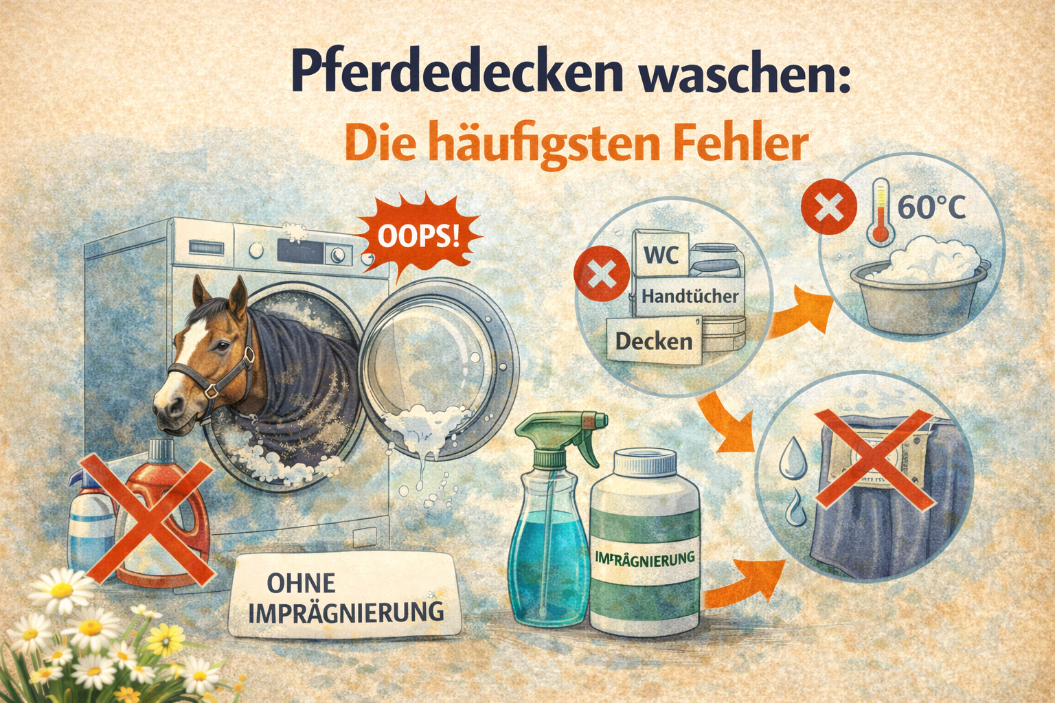 Pferdedecken waschen: Die häufigsten Fehler